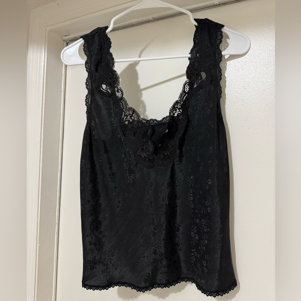 Elegant Black Lace Tank Top